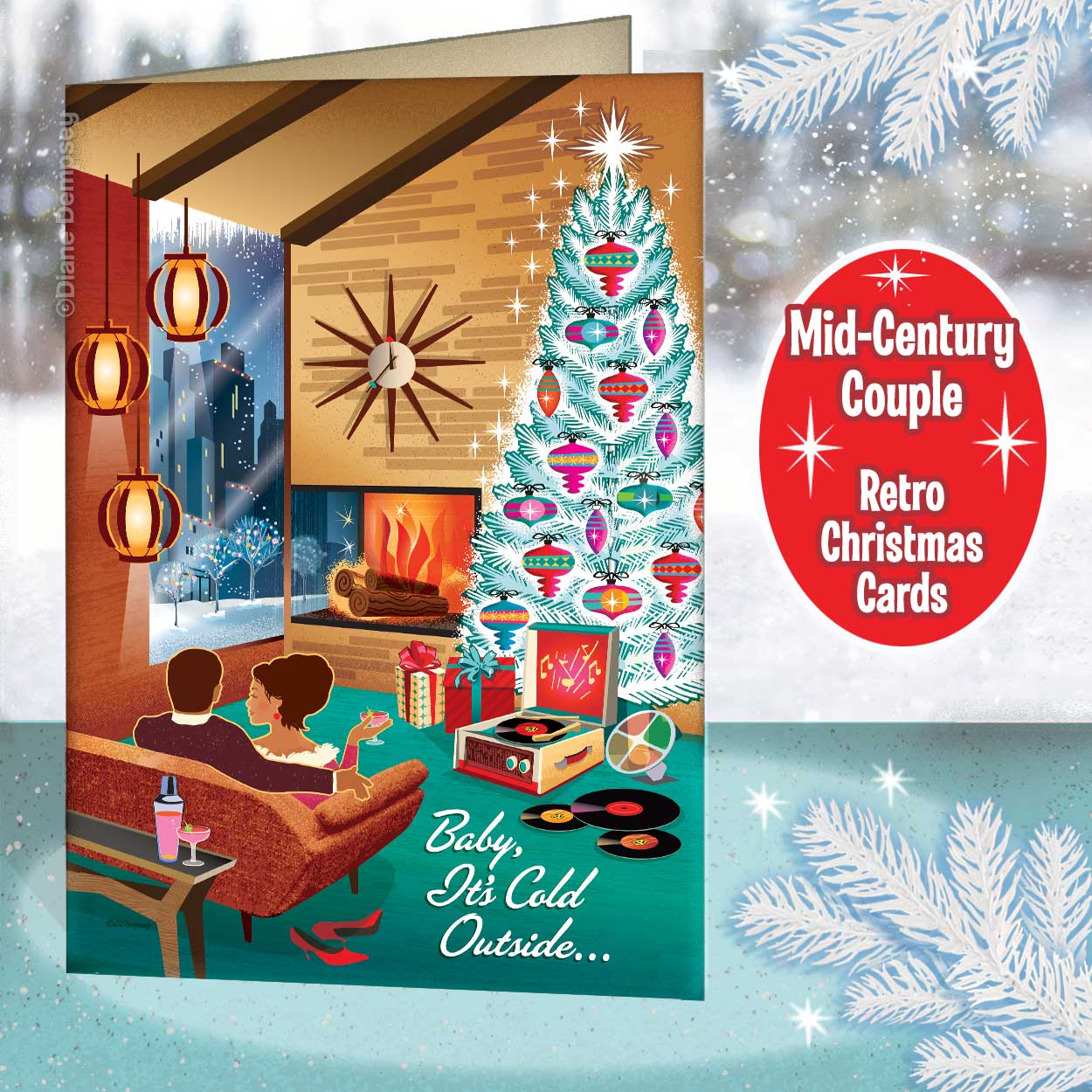 Mid Century Couple Christmas Cards - Image 4